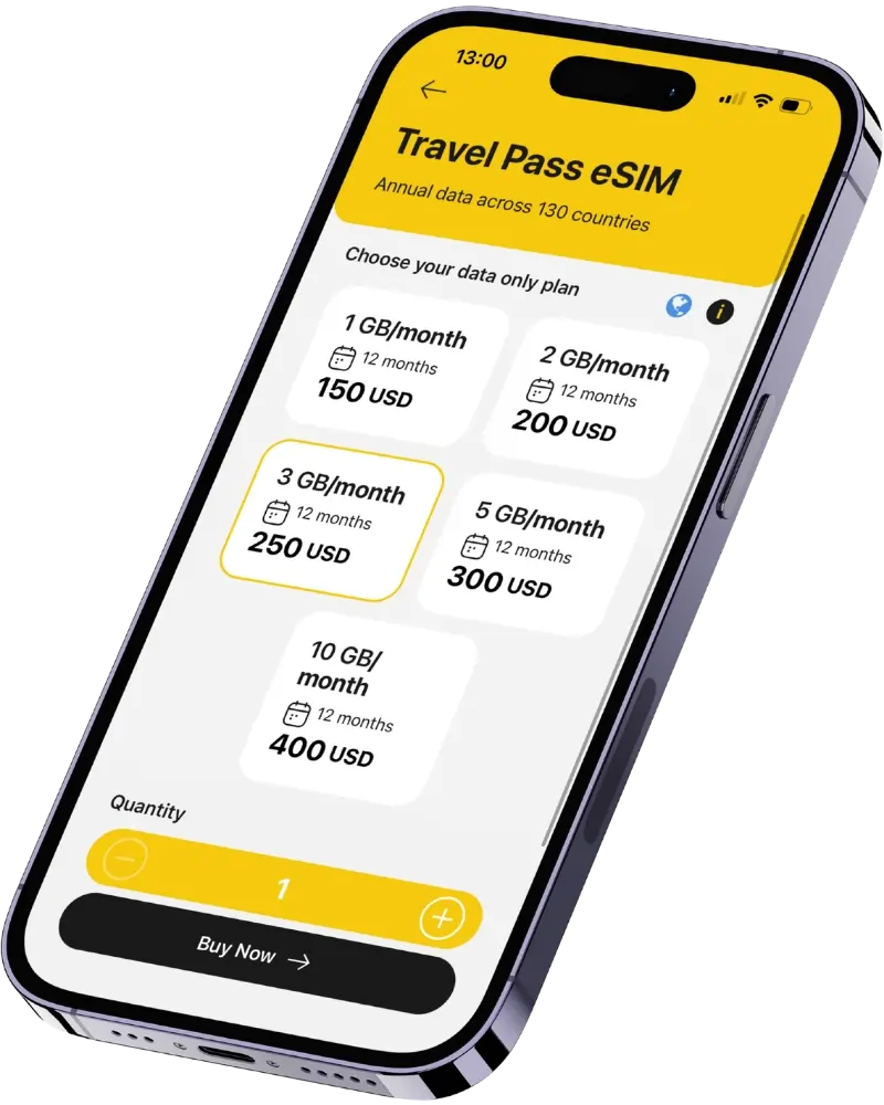 eSIM Finder – Travel Pass eSIM screen